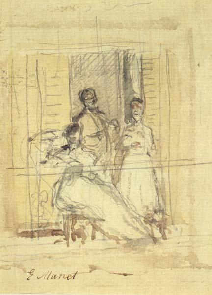 Edouard Manet Etude Pour 'Le balcon' (mk40)